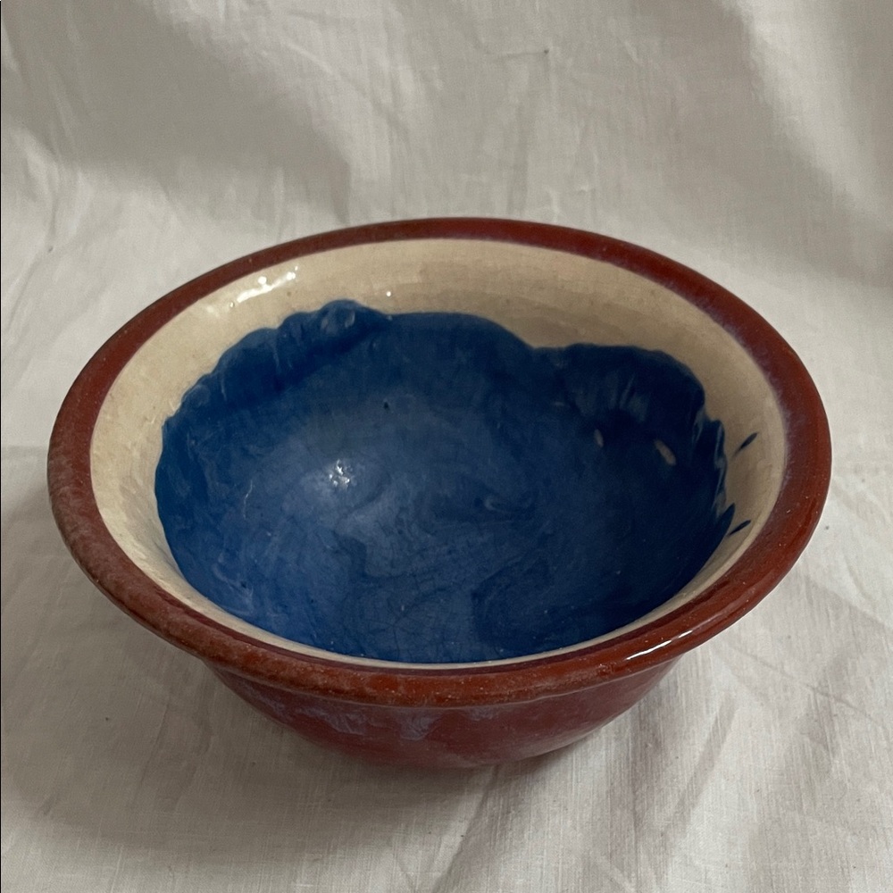 Handcrafted  Ocean Blue Ceramic Bowl